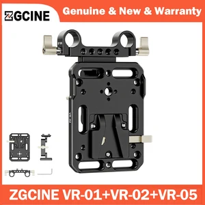 ZGCINE VR VR-01 VR-02 VR-05 Kit Pelat Adaptor Baterai Dudukan V dengan Penjepit Batang 15mm Lengan Dapat Disesuaikan untuk Kamera DSLR Canon Sony 10 penjualan terbaik penjepit batang 15mm - №