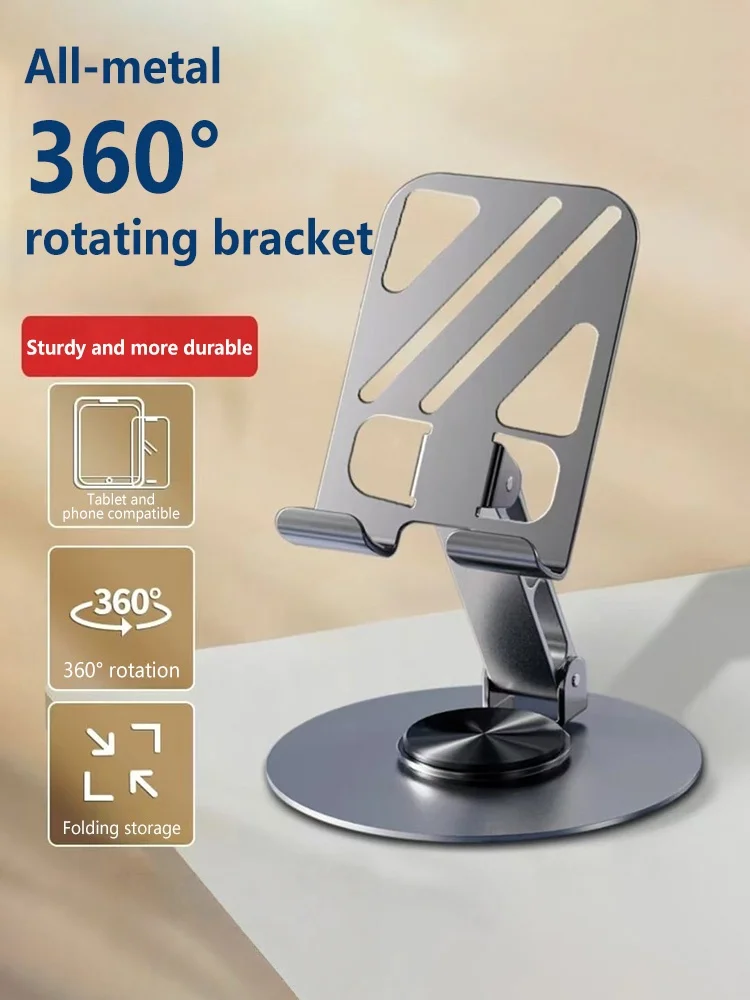 

Premium 360° Rotatable Foldable Phone Stand Ultra Stable Fully Adjustable Universal Compatibility for Desk Home Office Travel