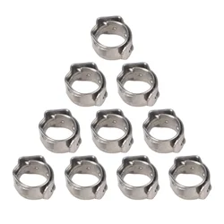 10pc Stainless Steel Ear Clips PEX Clamp Ring Crimp For Single Ear Hose Clamps 7mm 8mm 9mm 10mm 11.3mm 14mm Hardware Fastener