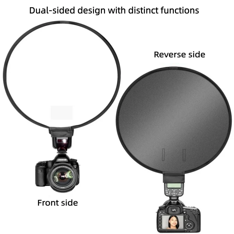 RF17Universal 30cm/40cm Foldable Speedlite Softbox Round Flash Diffuser Mount Compatible for Camera Strobe Flash Light Portrait
