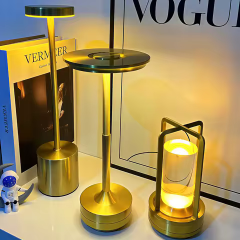 Retro Desk Lamp Warm White Light USB-C Fast Charge USB-C Fast Charge Waterproof Dimmable Gift Idea Table Bedside Lamp Home Decor