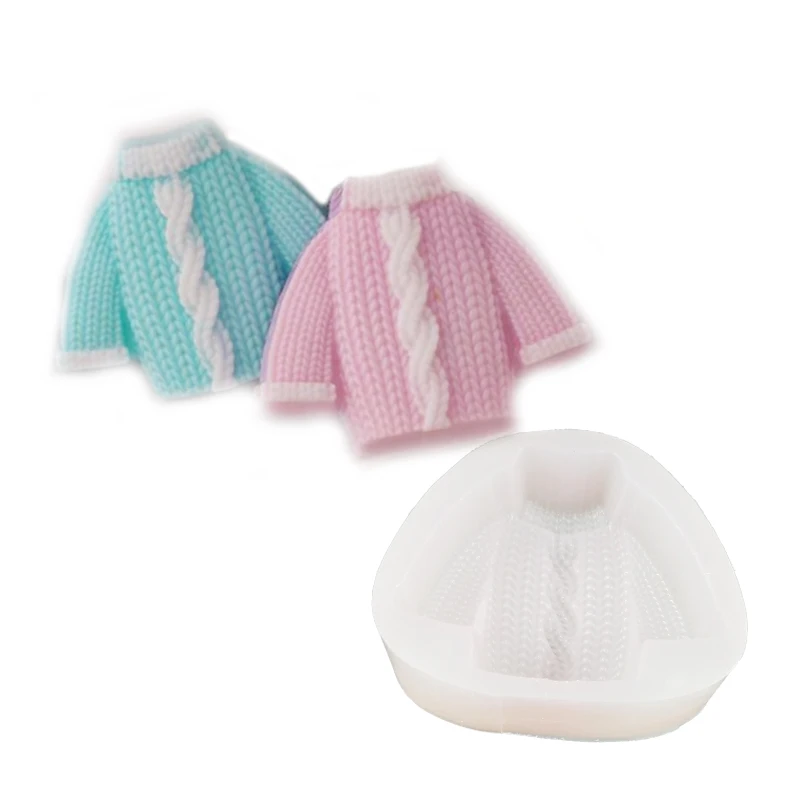 

Silicone Sweater Molds Wool Mold Winter Handmade Soap Mould DIY Form Fondant Chocolate Cake Decorating Tools