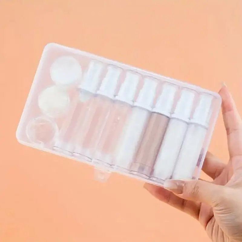 1 ensemble 5-10ML clair vide rechargeable pompe à vide sans air crème Lotion et Spray Portable bouteille ensemble échantillon emballage pour articles de toilette