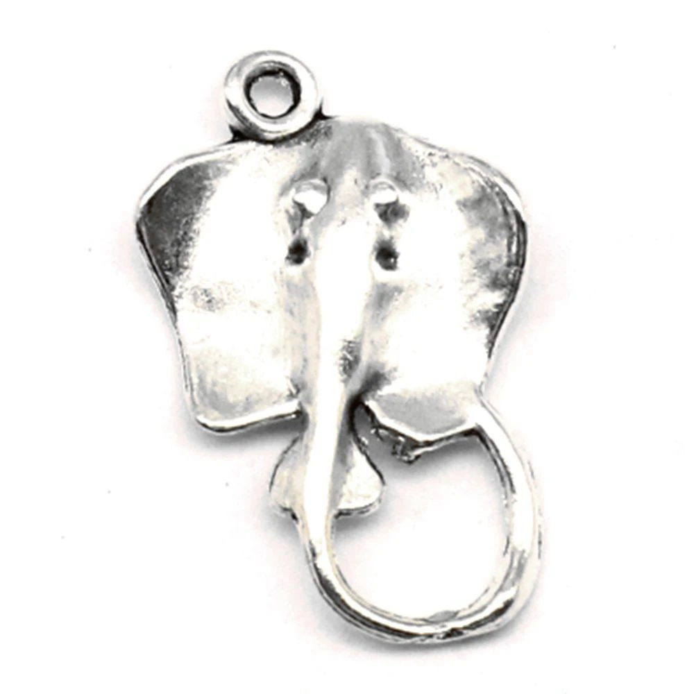 90pcs Wholesale Jewelry Lots Elephant Charms Pendant Supplies For Jewelry Materials 14x24mm