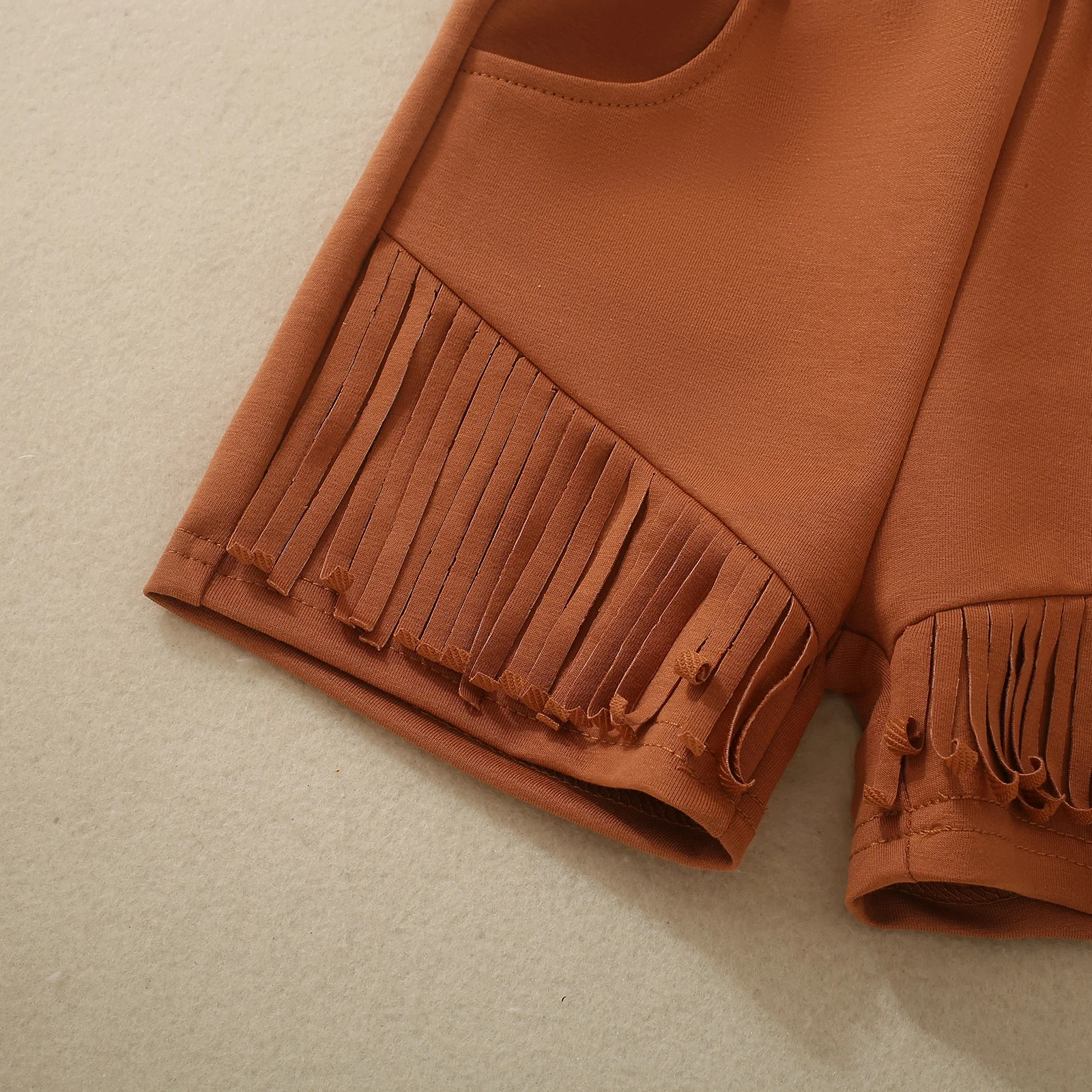 ربيع الخريف للجنسين طفل رضيع أسود طباعة جرس كم السراويل القصيرة مع شرابة للرضع والأطفال الصغار