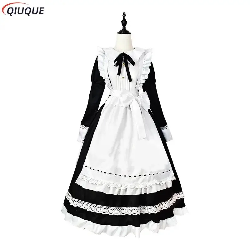 Donne nero bianco cameriera vestito grembiule ragazze Lolita abiti da uomo Cafe costume cosplay costume cacama s-5xl