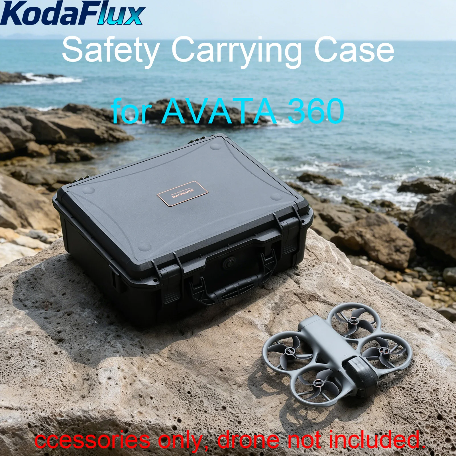 Sunnylife Waterproof Safety Case for DJI Avata 2 Hard Carrying Box Large Capacity Shockproof Storage Suitcase Accessories