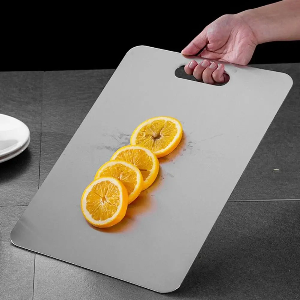 Hanging Handle Cutting Board Durable Stainless Steel Cutting Boards for Efficient Kitchen Prep Double for Fruits for Home