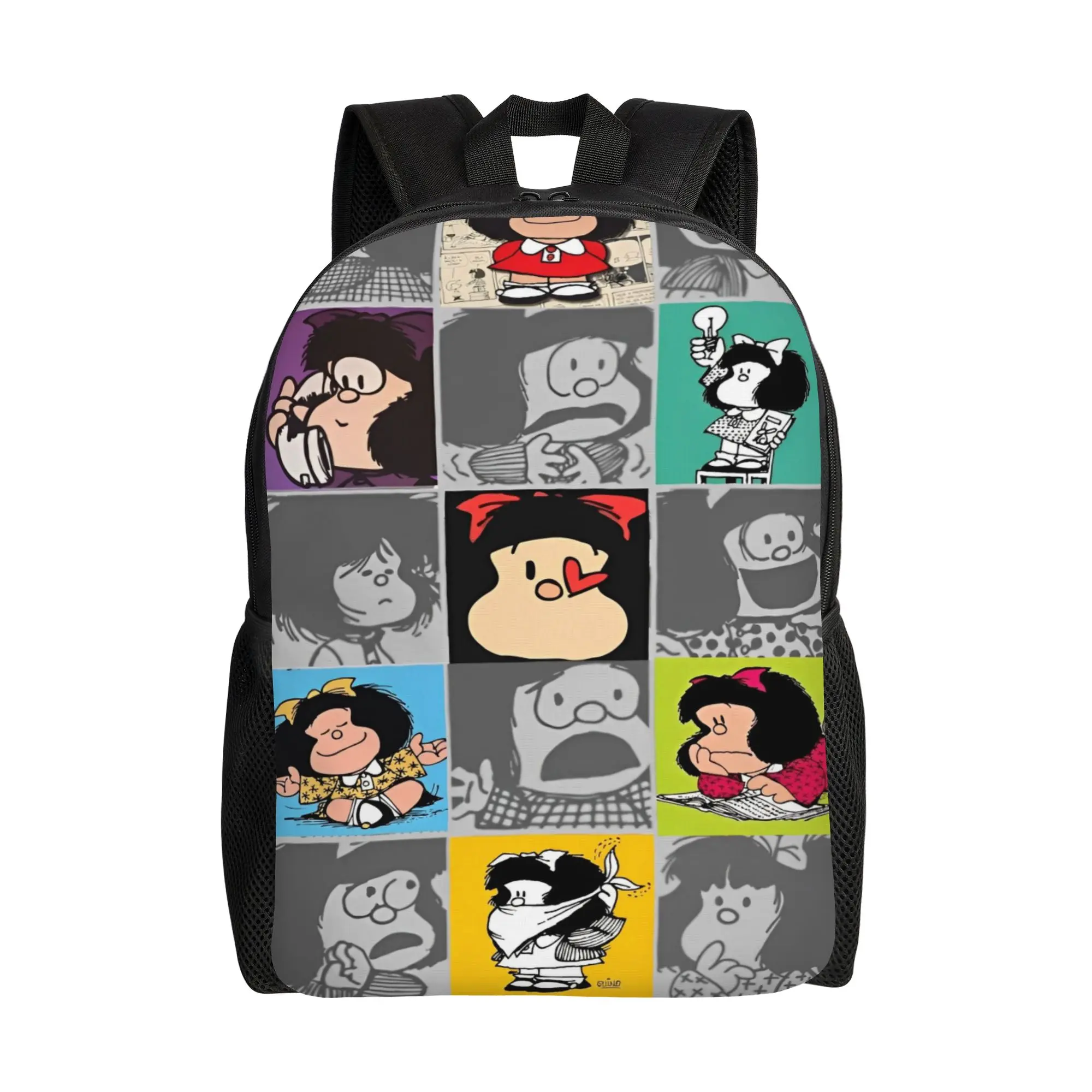 

Mafalda Backpack for Men Women Teenage Student Work Daypack Cartoon Laptop Computer Shoulder Bag Sports