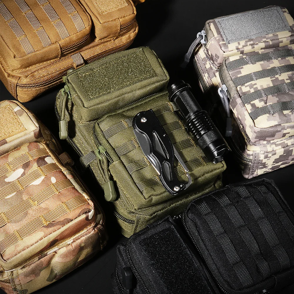 في الهواء الطلق EDC مول حقيبة التكتيكية Crossbody حقيبة محفظة صغيرة للهاتف المحمول ركوب الدراجات الخصر معلقة الحافظة القتالية المشجعين حقيبة الطوارئ