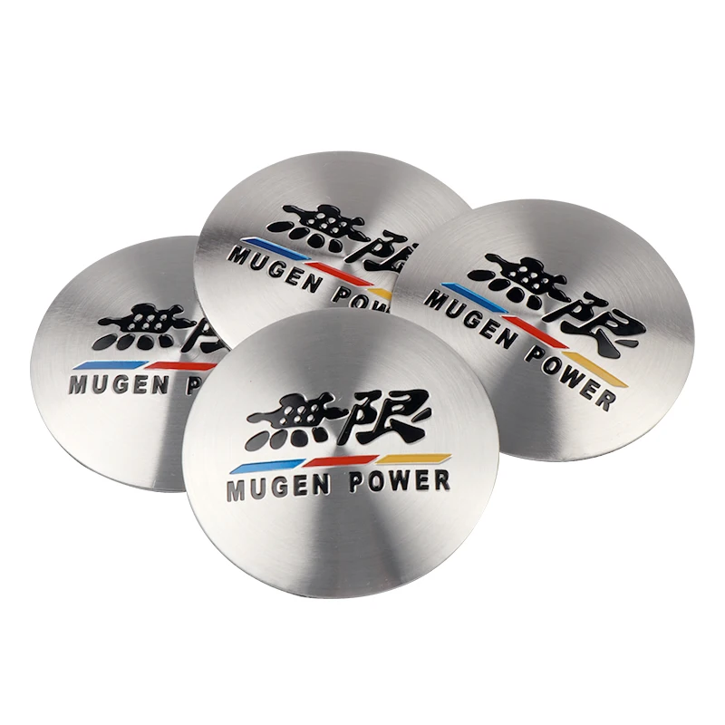 4pcs/set Car styling 56mm Mugen Power emblem Car wheel Center Hub Cap Sticker decoration For Honda Mugen Civic VTEC City INSPIRE view 4
