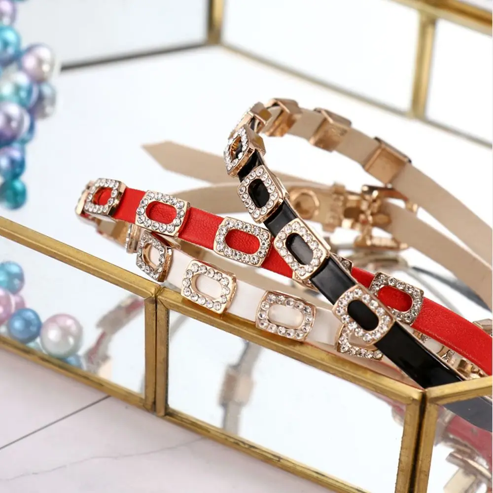 1 زوج النساء إكسسوارات الأحذية الديكور المضادة للانزلاق حزام عقد الكعوب فضفاضة الفرقة بولي Leather أحزمة الأحذية الجلدية رباط الحذاء