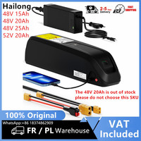 EU Stock Hailong Battery Electric Bike 48V 15AH/20AH/25AH 52V 20AH BMS 21700 Cells Battery 35A BMS For 100W-1600W Motor E-Bike