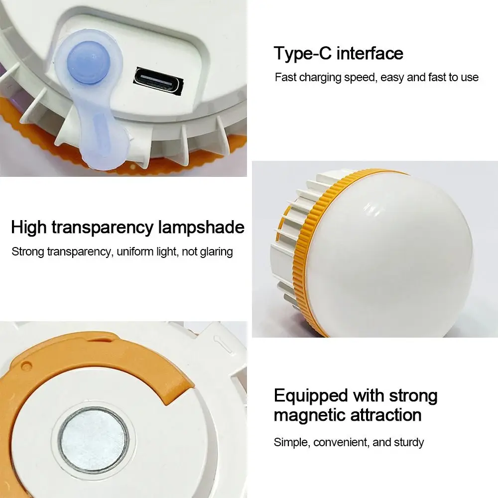 Portable 3 Lighting Modes Camping Lantern LED Waterproof Camping Lights Long-Lasting Power Lightweight Tent Lights
