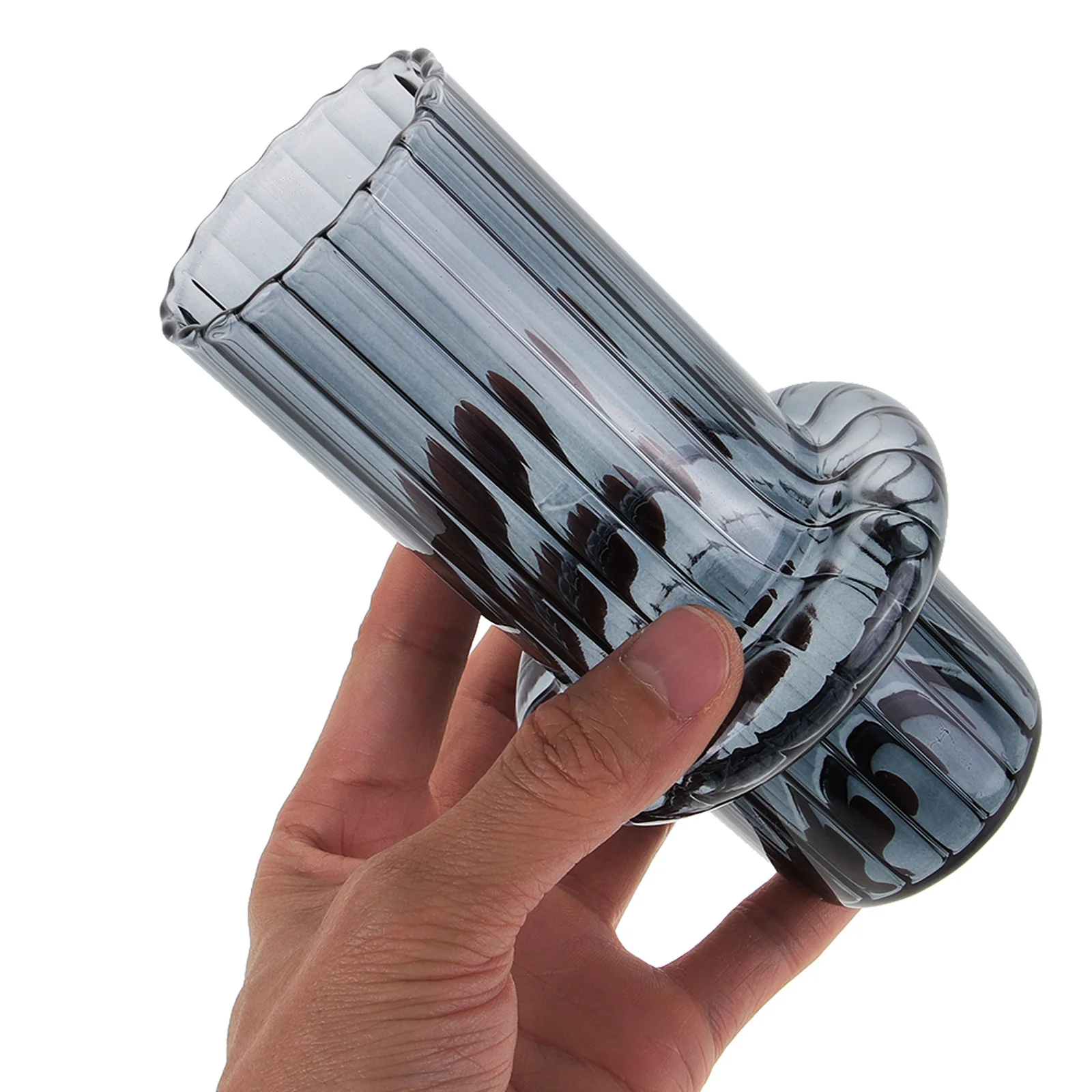 

Glass Bamboo Stem Vase with Elegant Transparent Design for Home Office Decor Flower Arrangement Holder Fine Craftsmanship