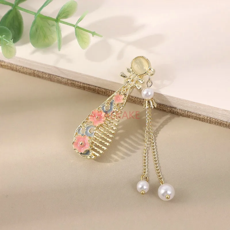 Stile antico, pipa, spilla con ciondolo a bottone qipao Hanfu tè abbigliamento nappa retrò nuovi gioielli in stile cinese