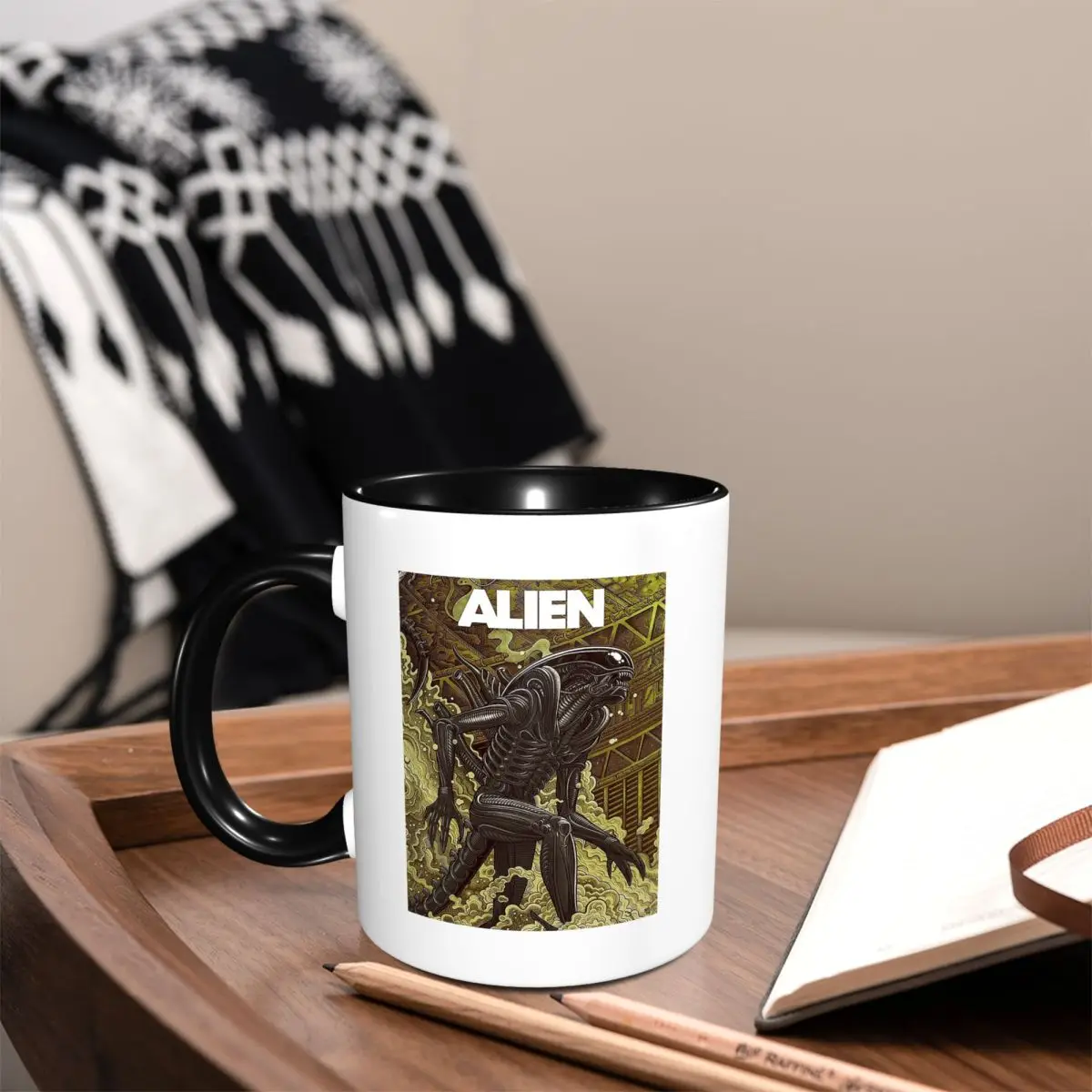 Movie Alien Mug Funny Ceramic Coffee Cups Tea Mugs Milk Cup Drinkware Gift for Woman Man