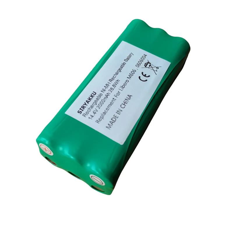 

14.4V 2000mAh Ni-MH Replacement Battery For Libero M606 Vacuum Dirt For Devil 0606004 M606 For V-M600/M606 VBOT T270 Cleaner