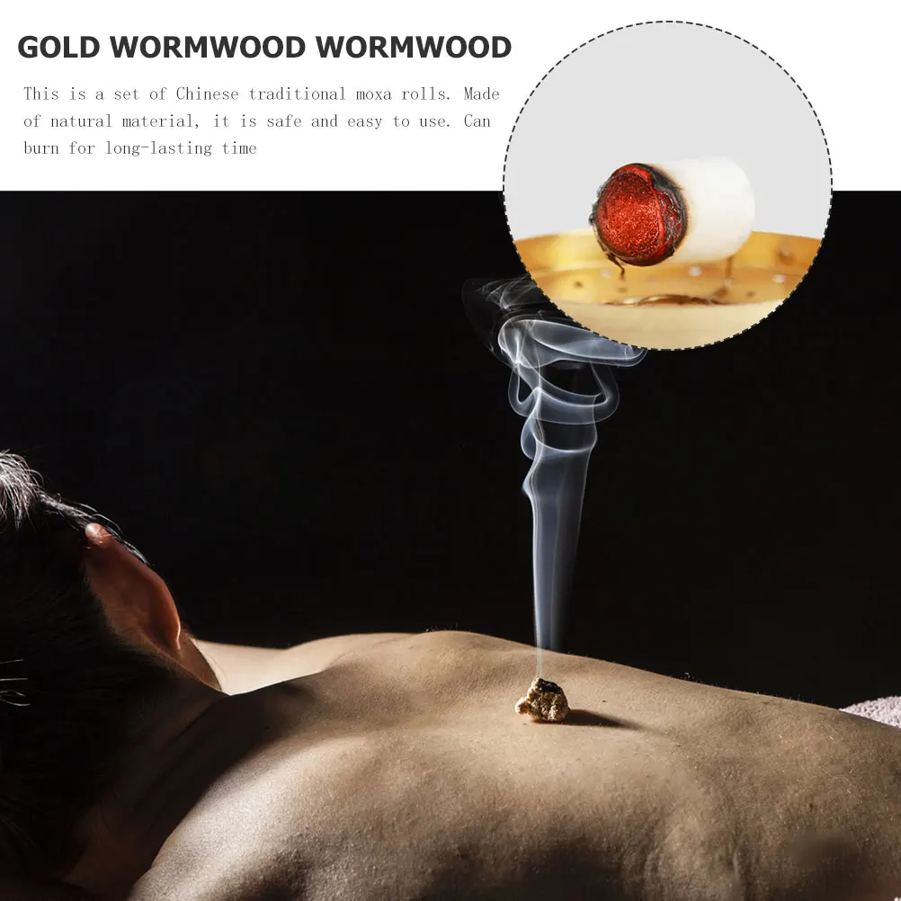 

1 Box Professional Handmade Thickened Moxa Sticks Wormwood Moxibustion Pillars Portable Long Lasting Therapy Roll For