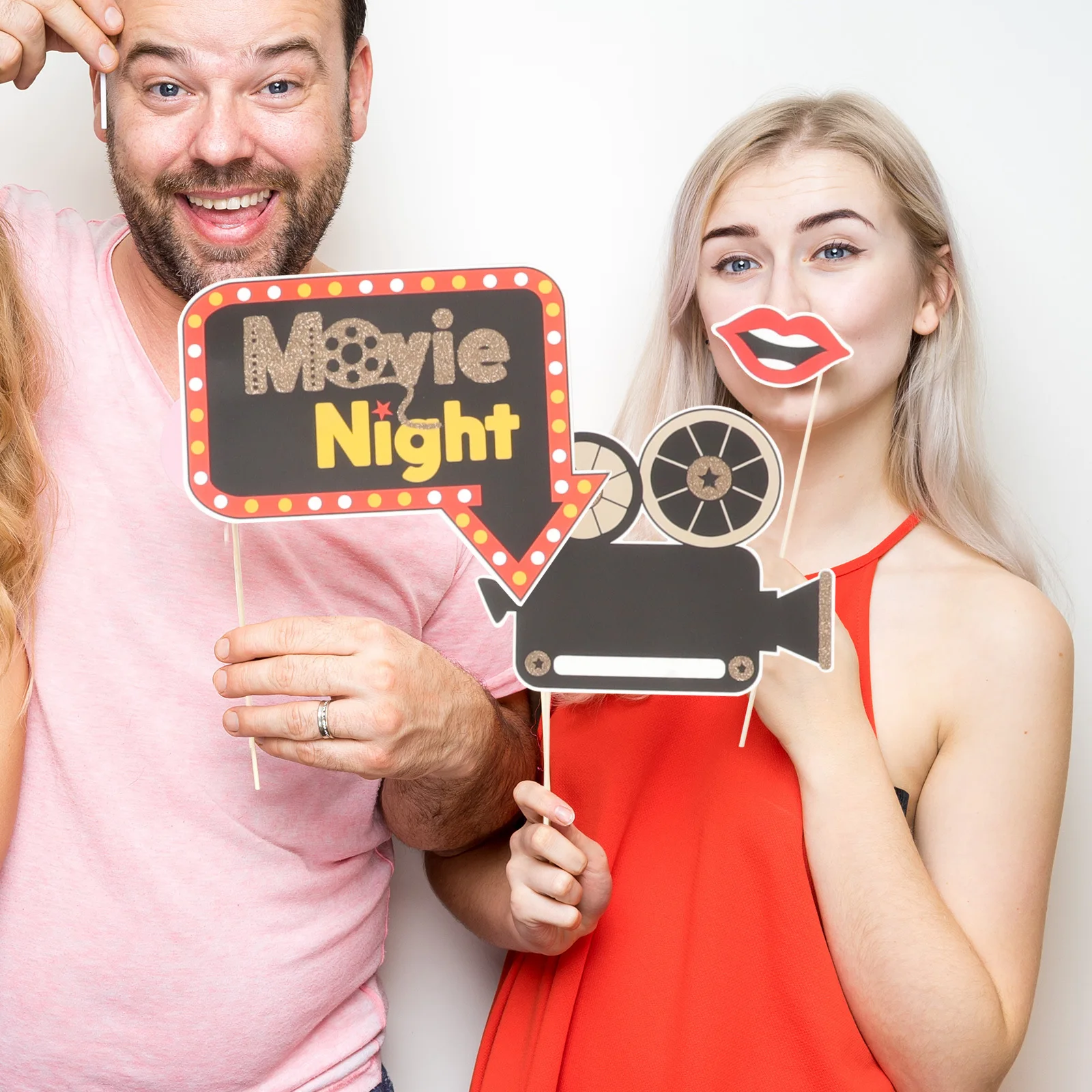 

21Pcs Movie Theme Photo Props Paper Masks for Birthday Bachelorette Party Supplies Movie Theme Party Mask