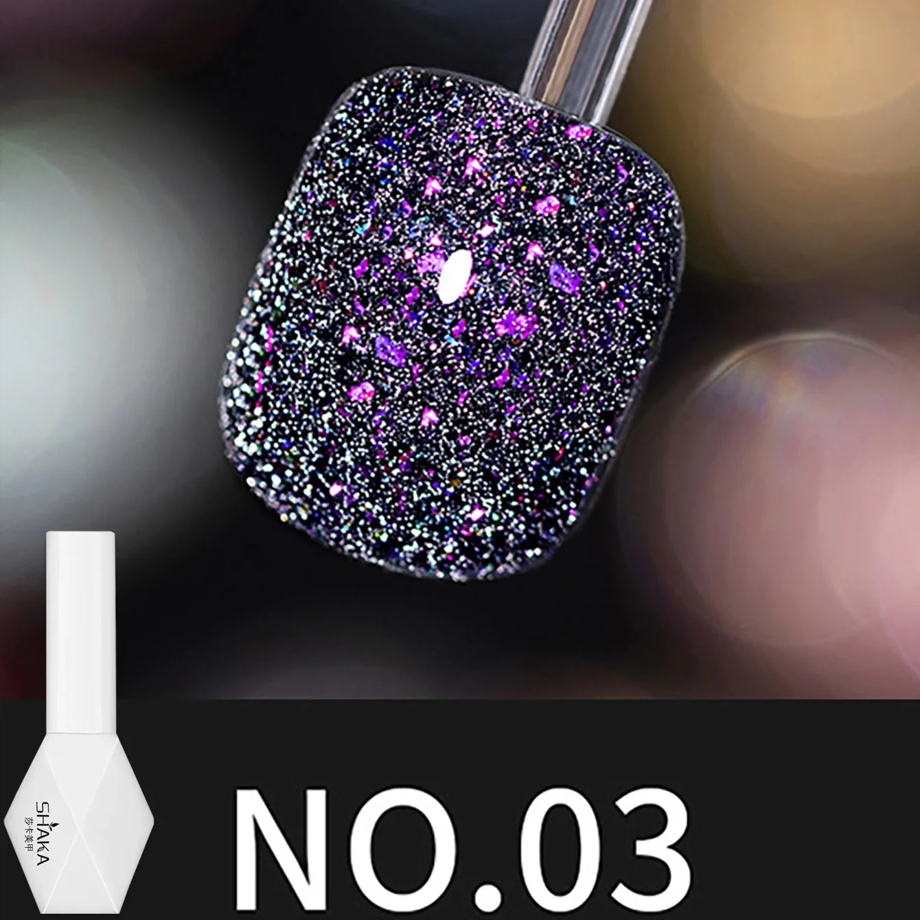 1 قطعة WS الملونة فلاش الأزرق كسر الماس هلام طلاء الأظافر شعبية تبييض مسمار الفن عالية الكثافة للنساء مستلزمات الأظافر