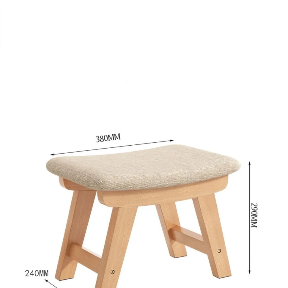 Nordic Solid Wood Small Square Stool Living Room Cloth Art Sofa Stool Low Stool Wooden Stool Foot Stool Door Shoe Stool