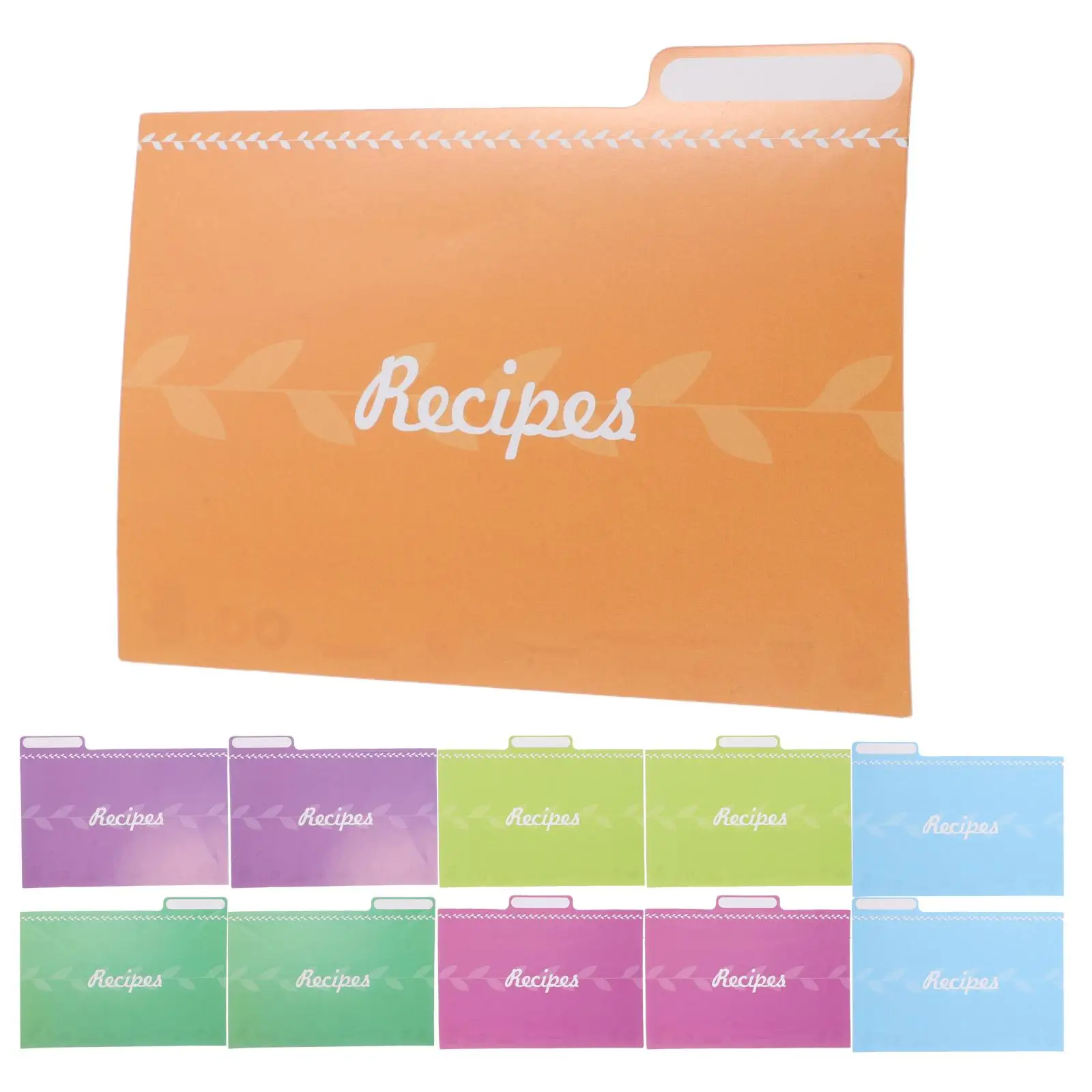 

12 Pcs Recipe Card Cooking Note Paper Dividers Kitchen Daily Use Sheet Organizer Household Index Tab Separator
