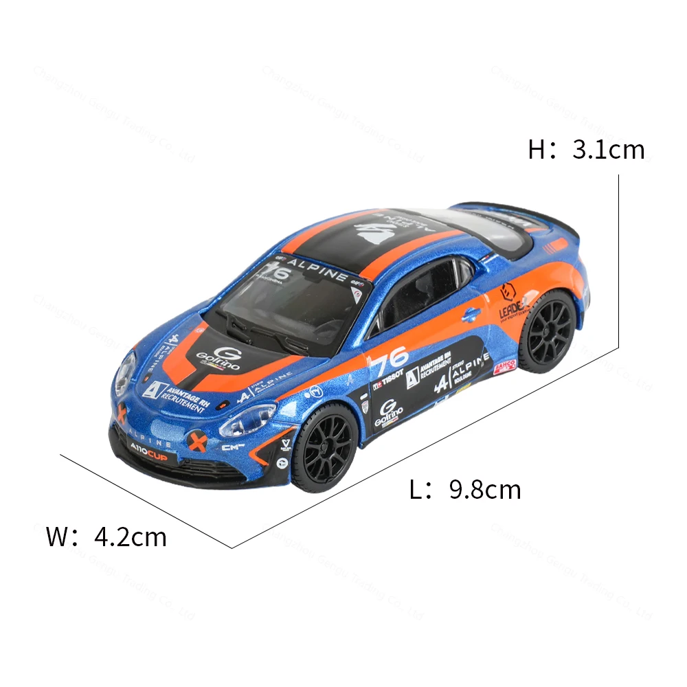 Bburago 1:43 Alpine A110 CUP Static Die Cast Vehicles Collectible Model Racing Car Toys