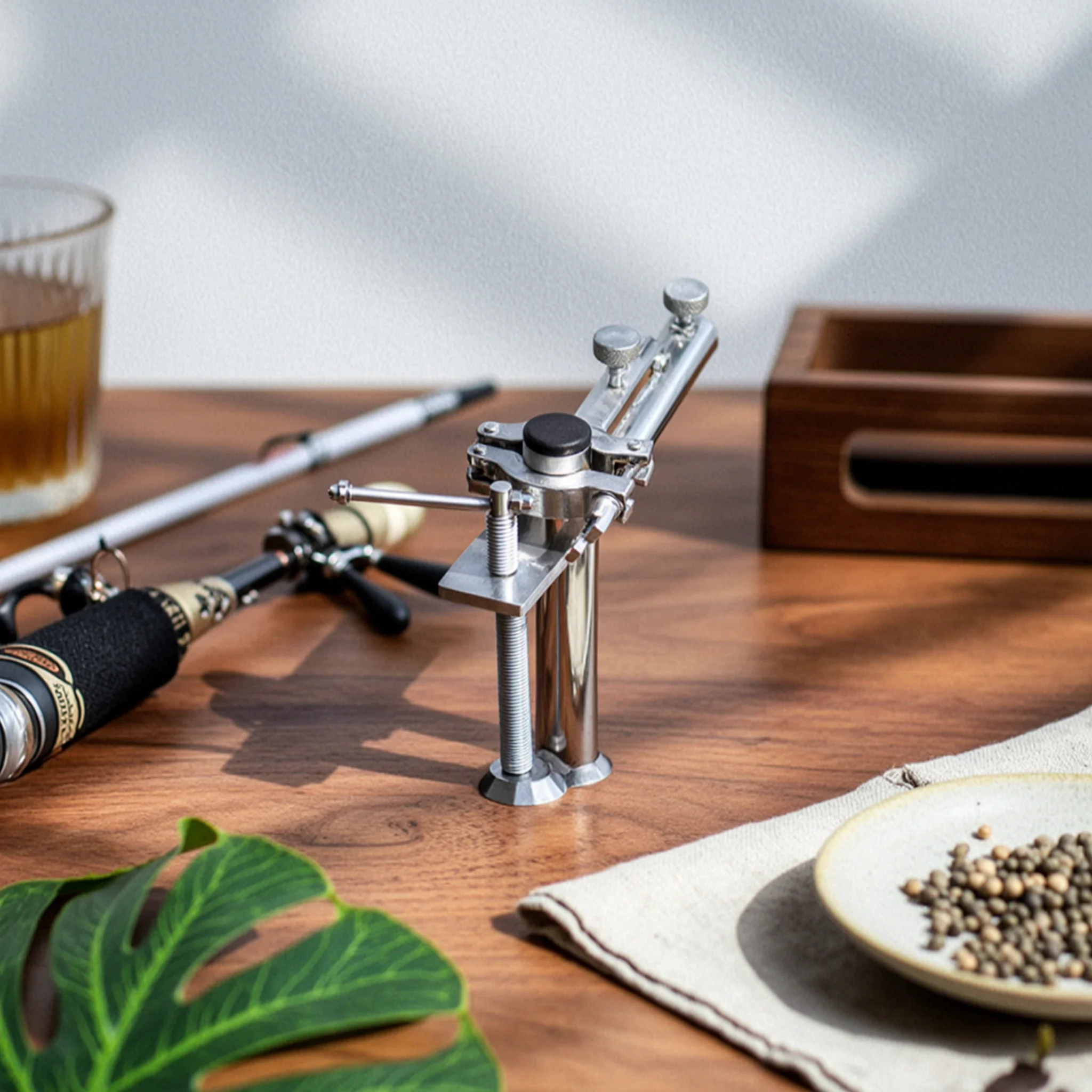 

Floor Clamp Rod Holder Metal Pressure Foot Clamp on Fishing Pole Holder Vertical Post Corrosion Resistant for Anglers
