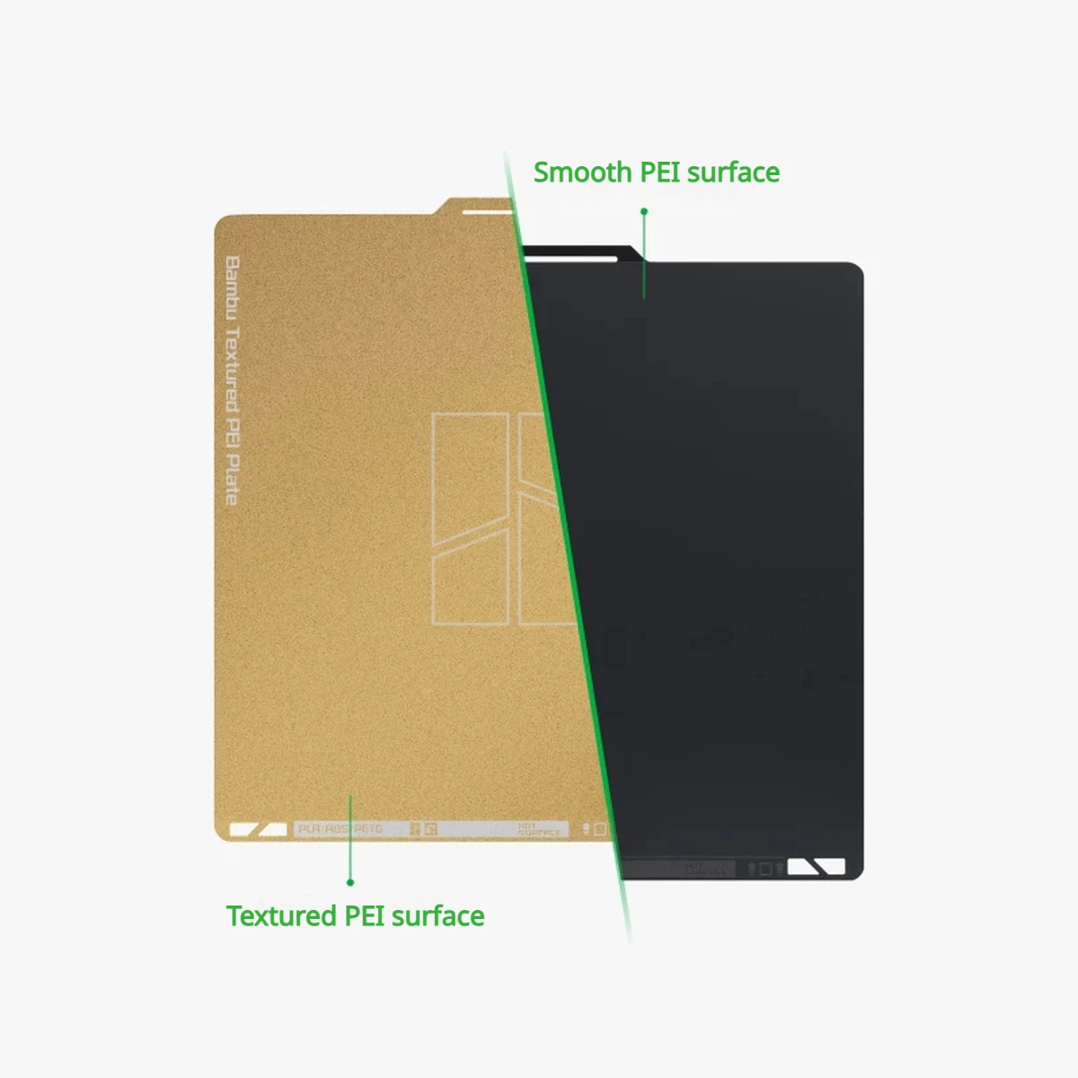 Dual Sided Textured & Smooth PEI Build Plate for Bambu Lab A1 X1C P1 Series 3D Printer Parts