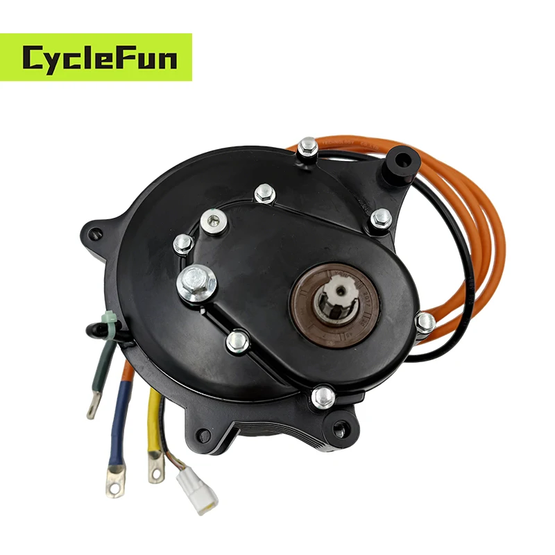 QS138 70H V3 PMSM محرك متوسط المحرك 3KW مع تروس تخفيض داخلي 1:2.35 مع وحدة تحكم FarDriver ND72530 وشاشة DKD #4