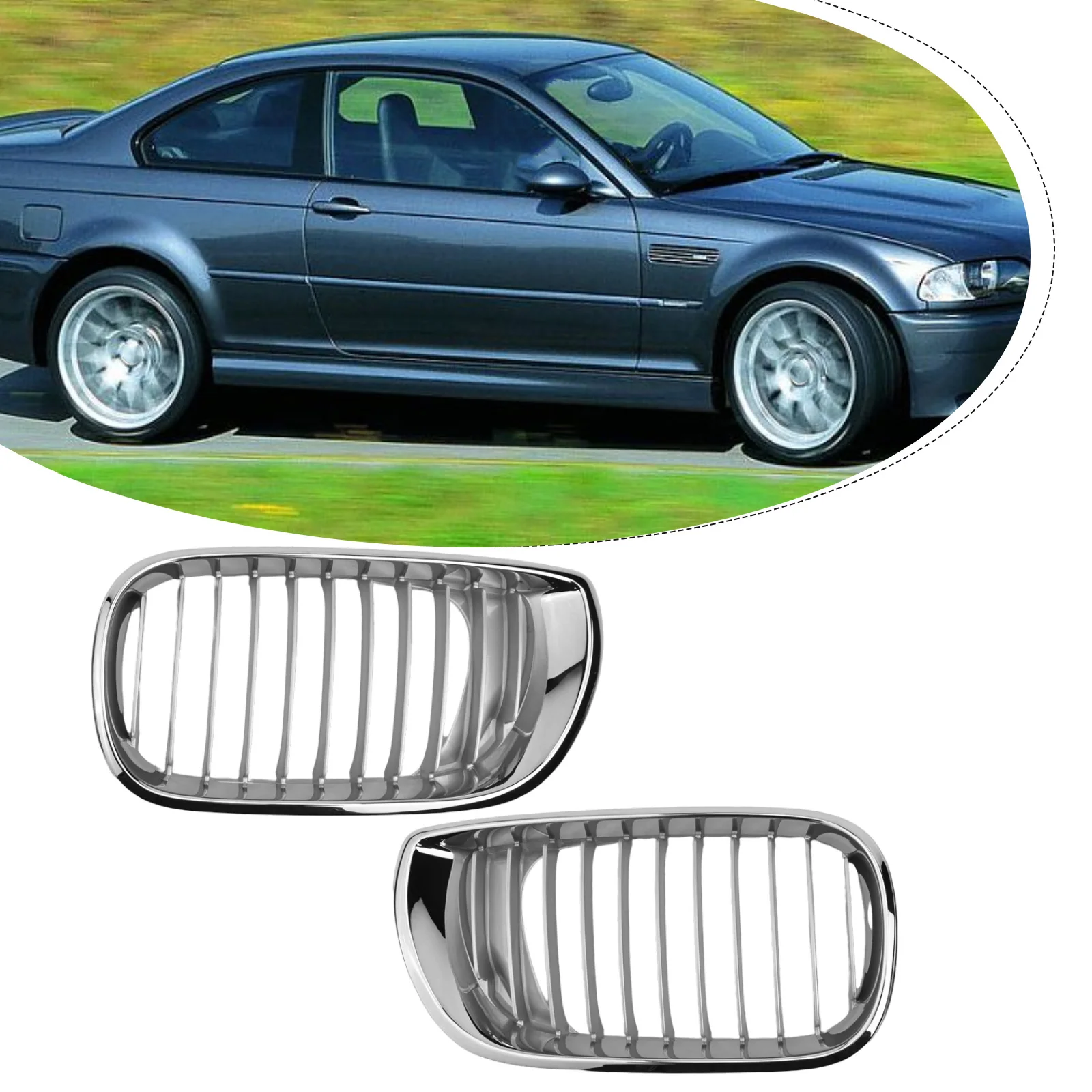 

Автомобильная замена решетки переднего бампера Установка передней решетки автомобиля Гальваническая решетка ABS Материал Недеформируется