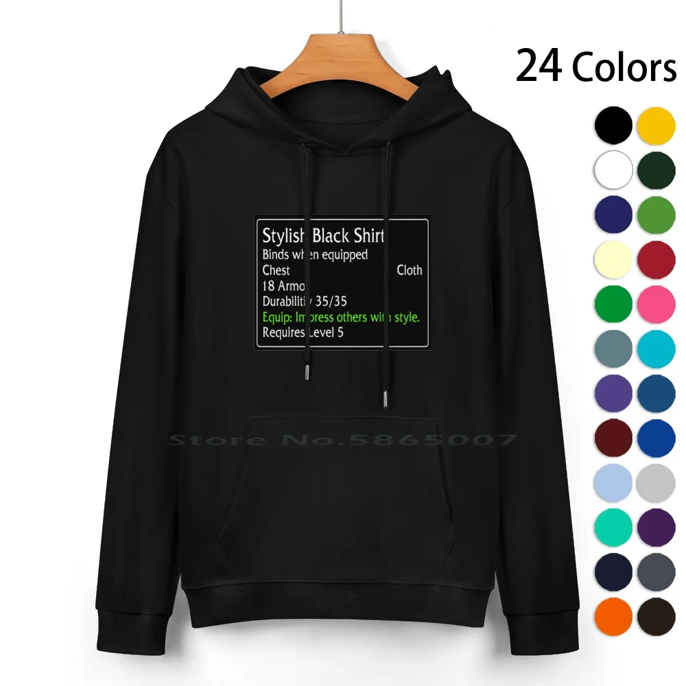 Stylish Black Shirt Pure Cotton Hoodie Sweater 24 Colors Wow Vanilla Classic 1 12 Hearthstone Lerroy Jenkins Bwl Molten Core