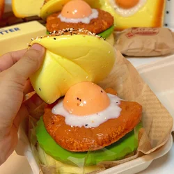 Big Burger Squishy Slow Rising Big Cheese Hamburger Bread Squishy Slow Rebound Squeeze Toy Anti Stress Release Hand Relax Toys