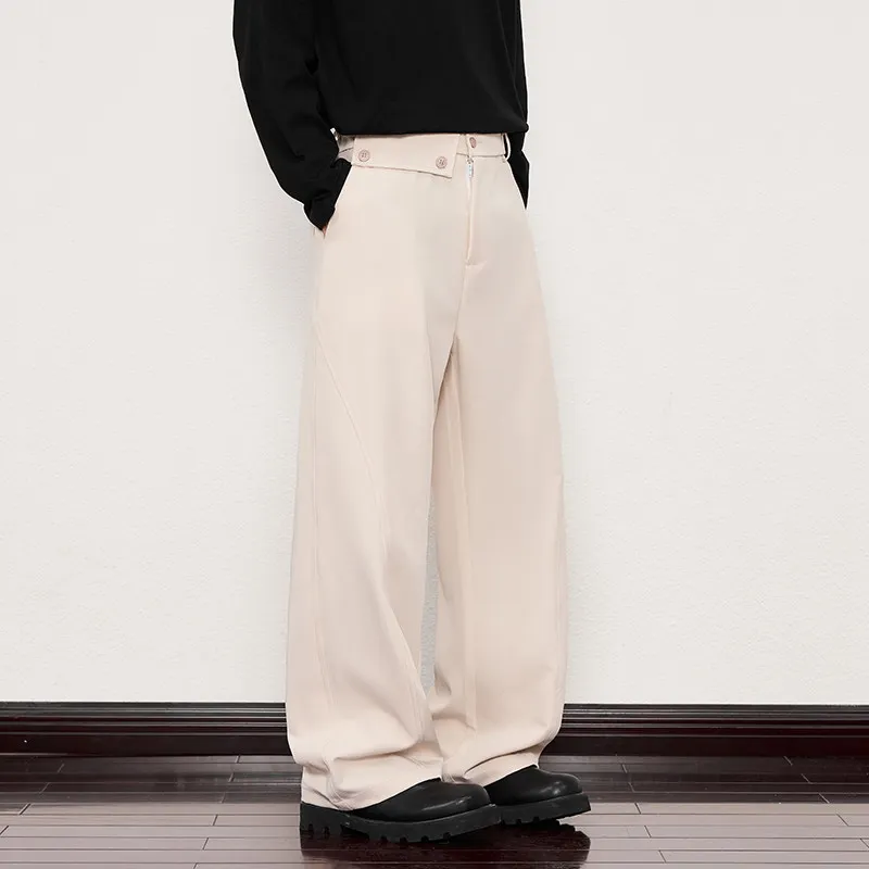 American Retro High Street Men's Loose Casual Long Pants Draping Wide Leg Trousers Cool And Handsome Feeling Suit Pants