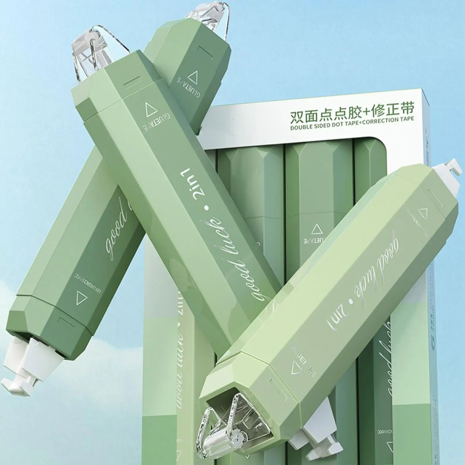 شريط تصحيح أبيض 4 قطع سهل الاستخدام أدوات مكتبية لوازم شريط لاصق أسطوانة للحرف اليدوية للرجال والنساء والأولاد والبنات