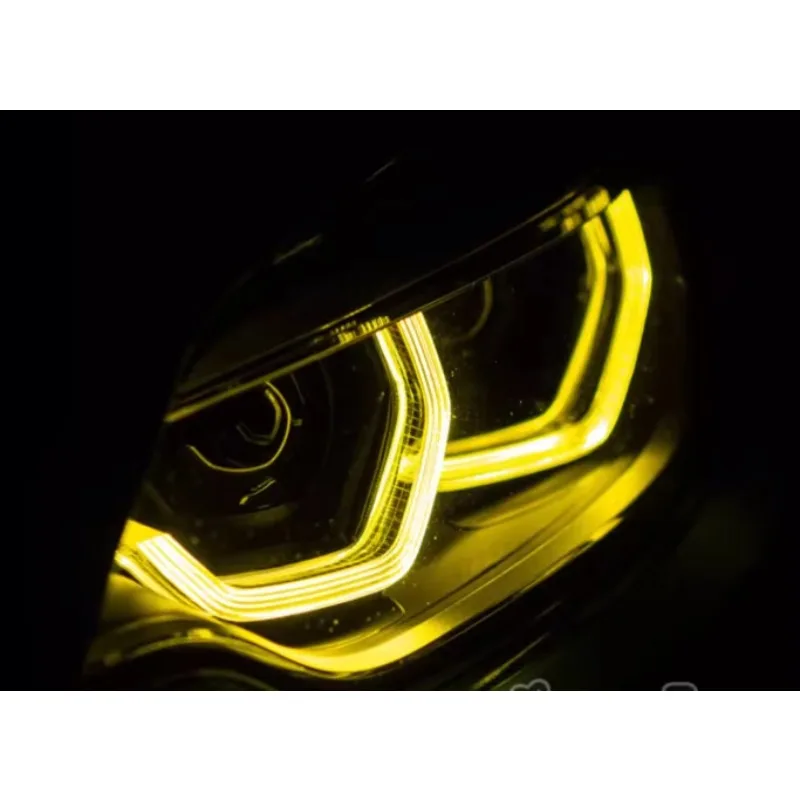 Dual Color Headlight For BMW 2 Series M2 F87 F22 CSL 2014-2017 HeadlightsDaytime Running Light Yellow And White DRL
