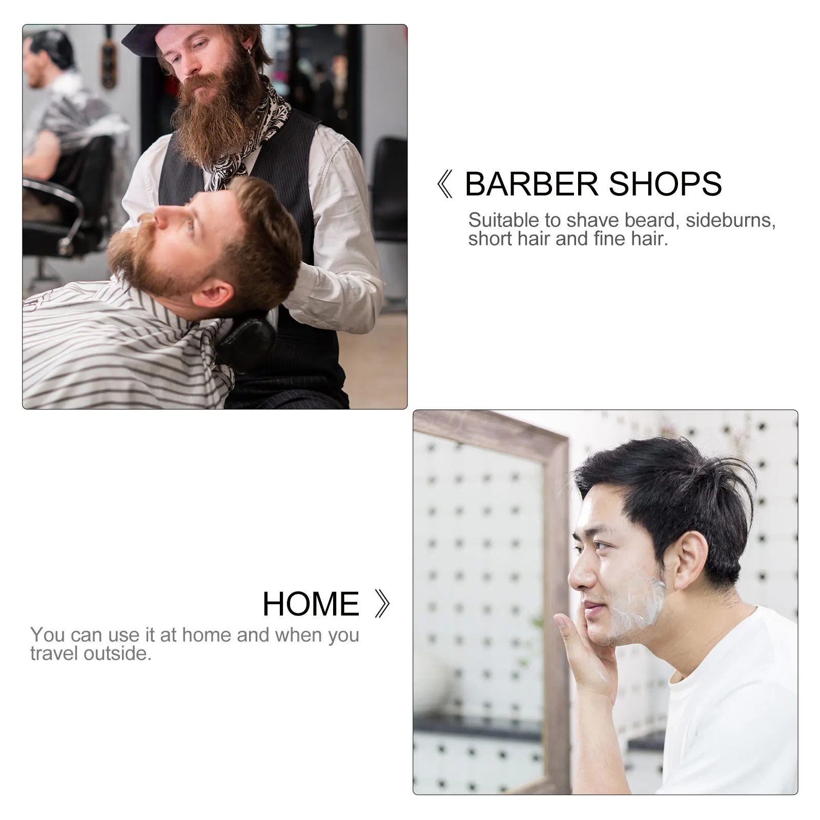 1 st Scheermes Voor Baard Bakkebaarden Haar Draagbare Handleiding Scheerapparaat Haircutter Tool Thuis Kapper Salon Duurzaam Gladde Grip