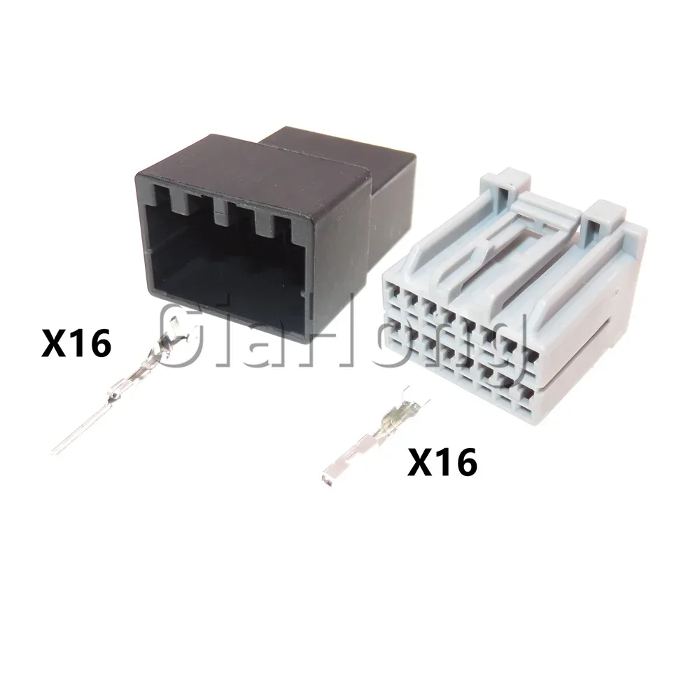 1 Set 16 Ways AC Assembly Parts Unsealed Plug 179054-6 35563-1615 179054-1 Car Electrical Wire Harness Connector Auto Socket