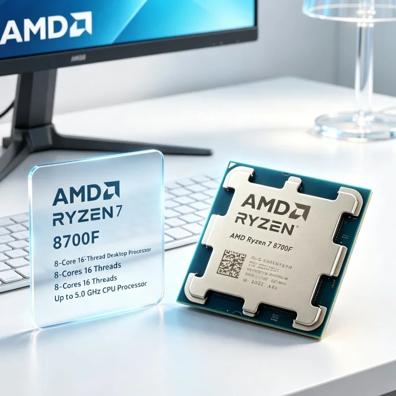 AMD R7 8700F Workstation CPU Zen 4 5nm 5.0GHz AM5 Socket 16MB L3 Cache Processor for Productivity Multitasking