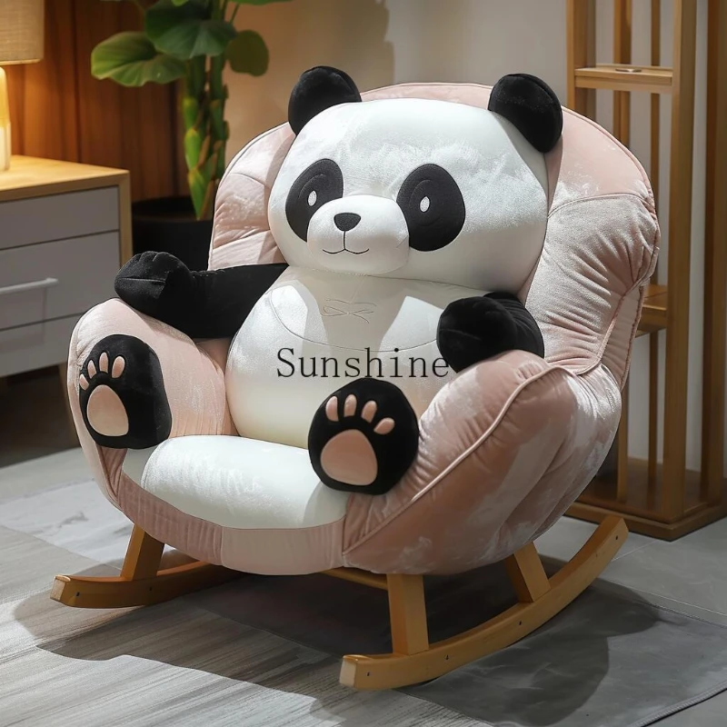 Cute red panda rocking chair recliner adult balcony leisure chair household