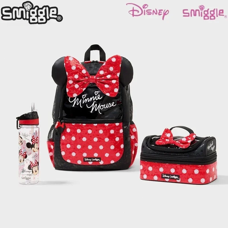 

Genuine Australia Smiggle Disney Minnie Mouse Children Student School Bag Stationery Gift Box Wallet Lunch Bag Backpack Gift