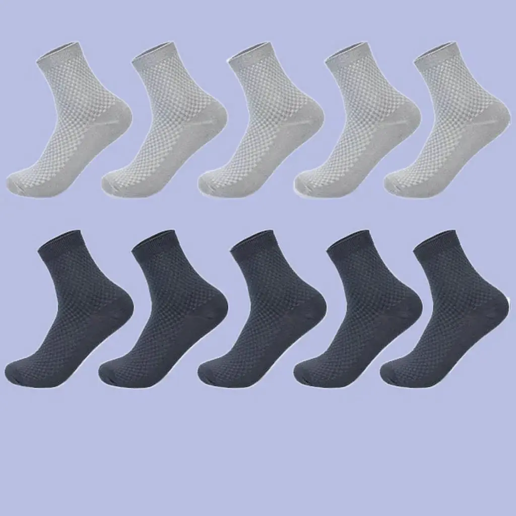 5/10 Pairs Long Black Business Casual Man Dress Sock Gift Plus Men's Bamboo Fiber 2024 New Socks Compression Autumn Men's Socks