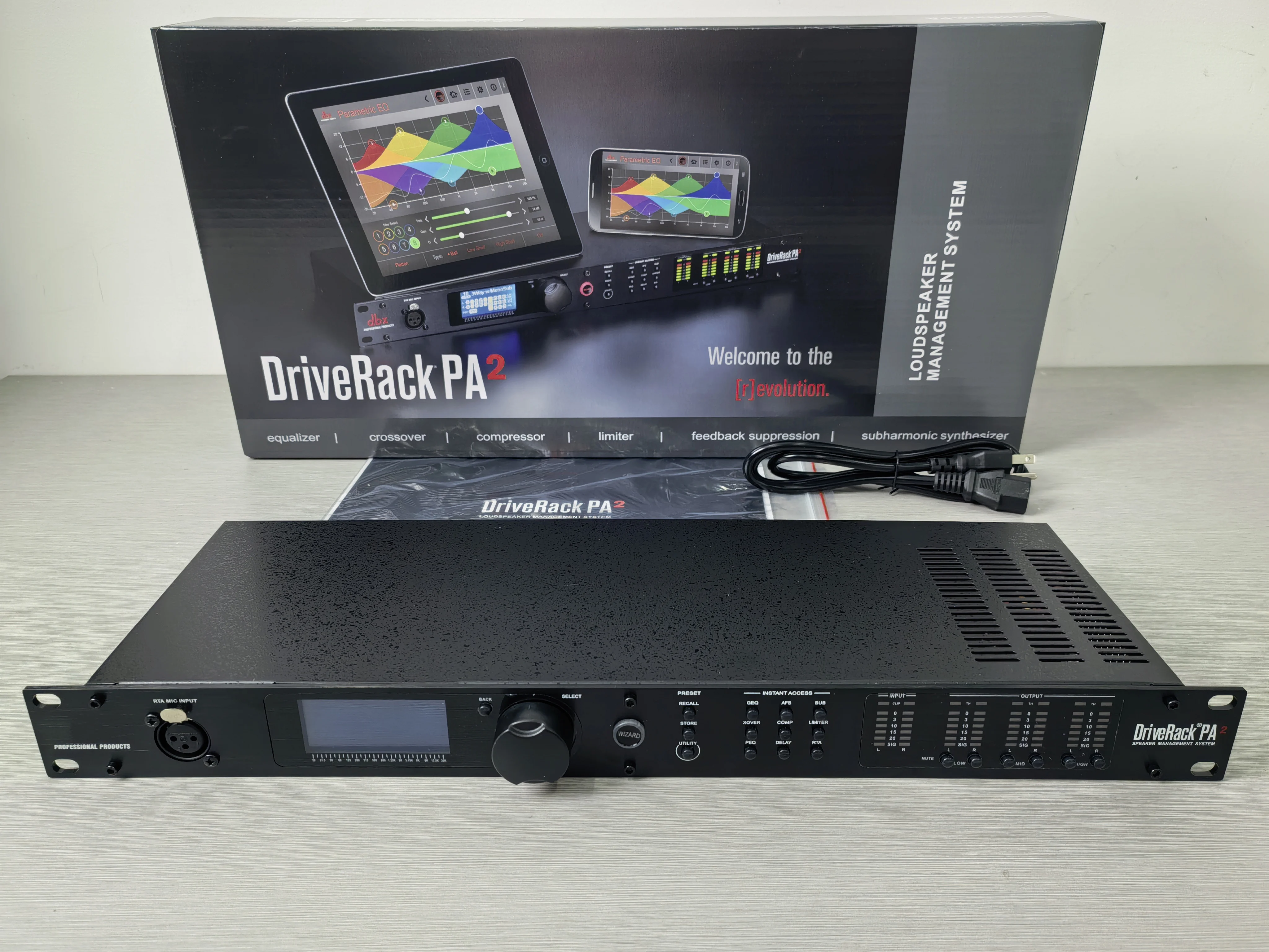 معادل الصوت الاحترافي DriveRack PA2 2 مدخل 6 مخرجات نظام إدارة مكبر الصوت البناء المعدني لصوت المسرح #4