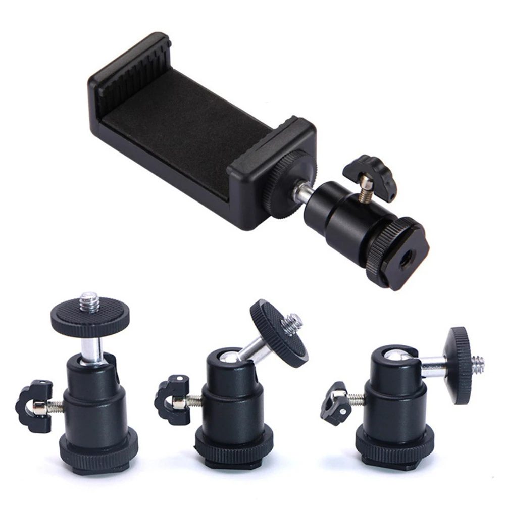 

Phone Clip Bracket Holder Mount Universal Tripod Monopod Stand Adapter for iPhone for Xiaomi Smart Phone