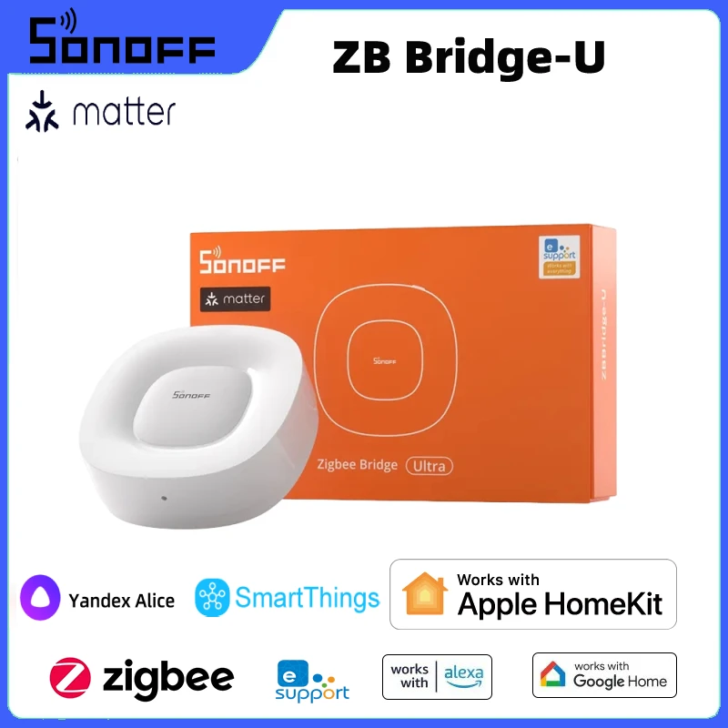 SONOFF ZB Bridge-U Matter Zigbee Bridge Ultra Smart Home Gateway Support 256 Sub Devices Ewelink Alexa Google Home Assistant