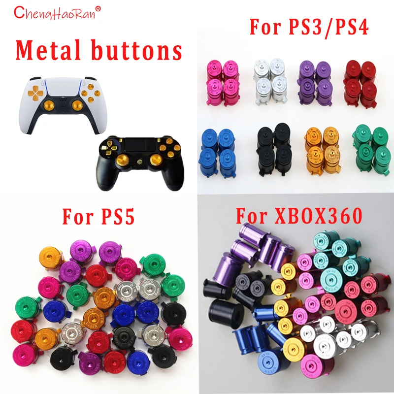 1Set Aluminum Alloy Metal Button For PS3/PS4/PS5/XBOX 360 Game Console Controller Replacement Parts