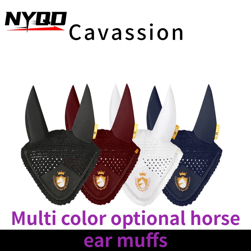 Horse Ears Earmuffs Mosquito and Insect Repellent Equestrian Equipment Weaving and Embroidery Layering