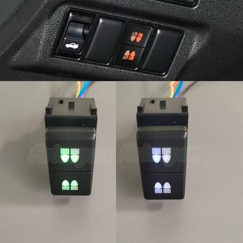 Blue and Green Light Car Headlight Switch with Connecting Wire For Nissan Qashqai Tiida Teana Sunny Y61 Y62 X-Trail Sylphy