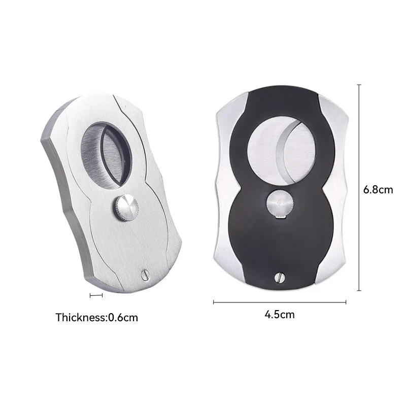 Rvs Sigaar Cutter Mes Schaar Mes Cutter Dubbele Messen Sigaar Puncher Cutter Guillotine Roken Sigaar Tool